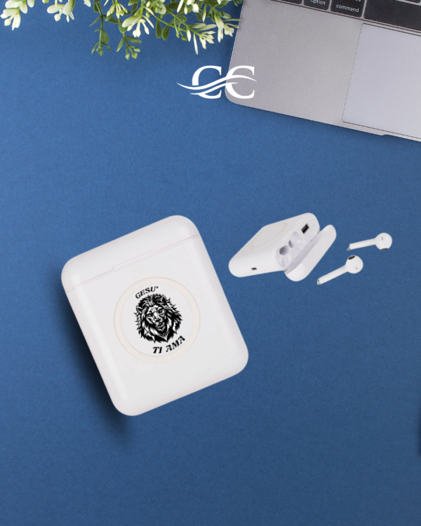 AURICOLARI BLUETOOTH CON CARICATORE - GESU' TI AMA