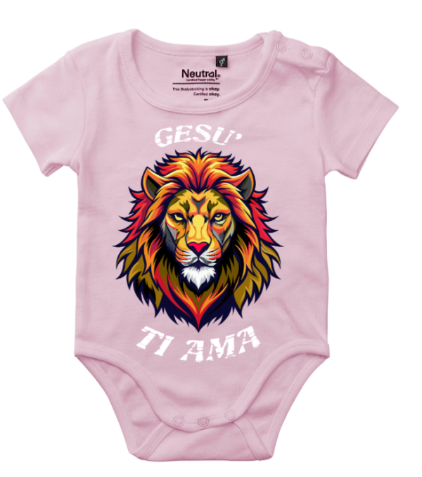 Baby Tutina neonato girocollo manica corta - Gesu' ti ama