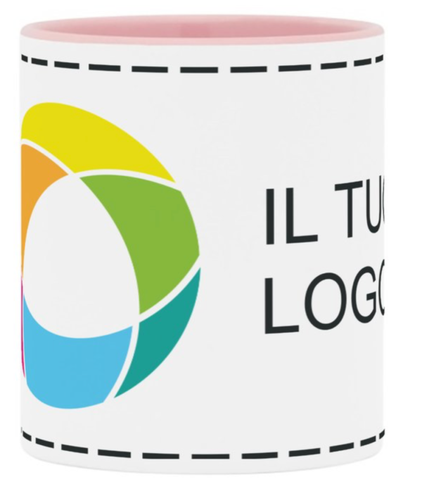 Tazza colorata tinta unita con stampa - 350 ml