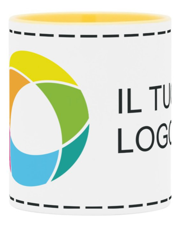 Tazza colorata tinta unita con stampa - 350 ml