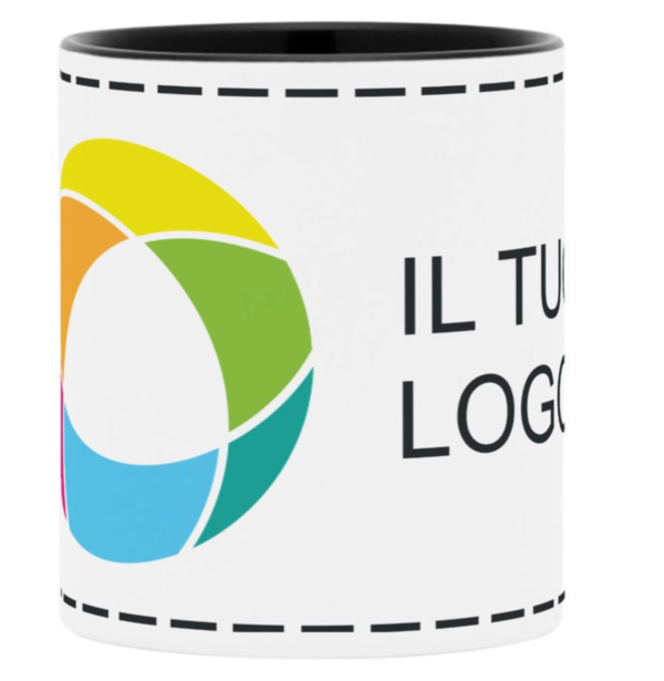 Tazza colorata tinta unita con stampa - 350 ml