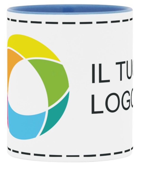Tazza colorata tinta unita con stampa - 350 ml
