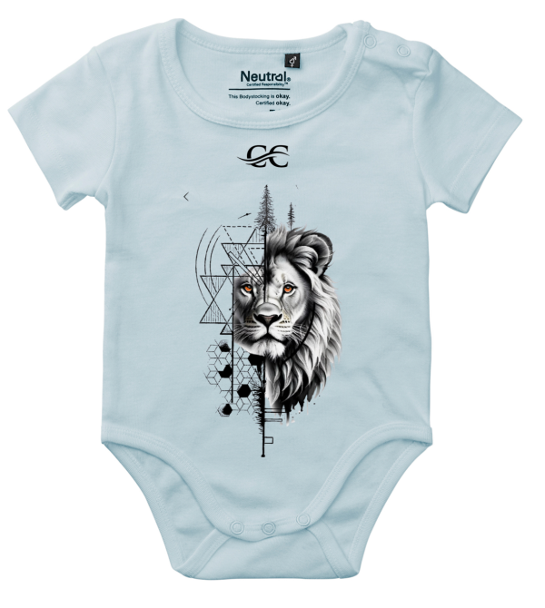 Baby Tutina neonato girocollo manica corta - Leone con disegno